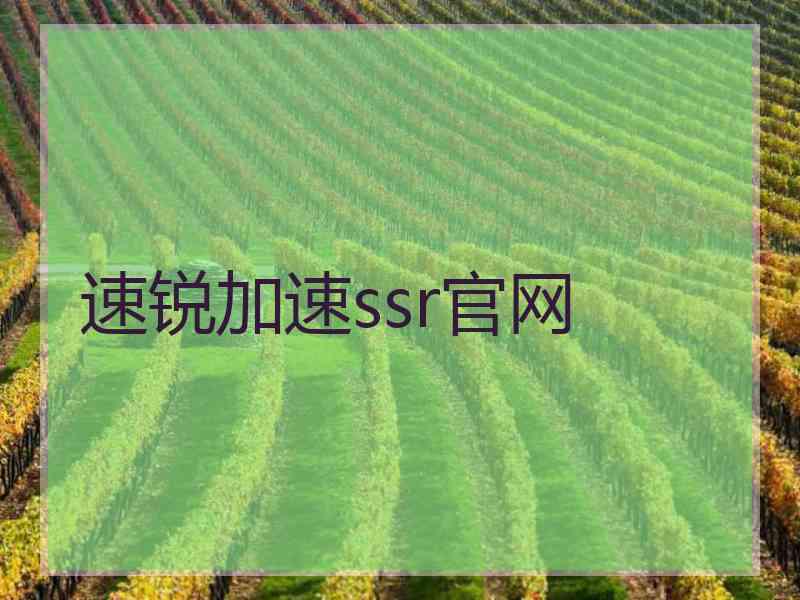 速锐加速ssr官网